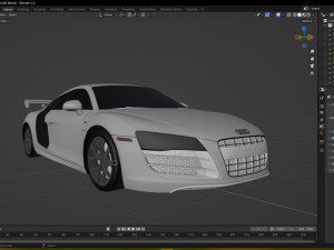 2010 Audi R8 52 FSI quattro 3D 모델