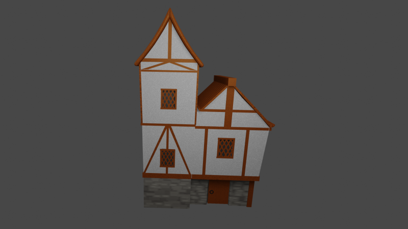 3d medieval village house 3D Model .c4d .max .obj .3ds .fbx .stl .blend 