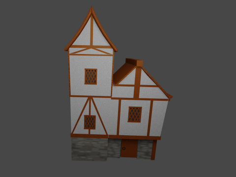 3d medieval village house 3D-Modell