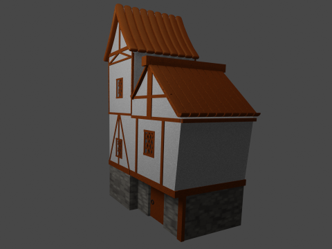 3d medieval village house 3D Model