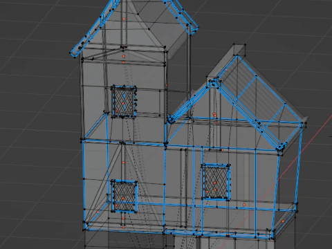 3d medieval village house 3D Model