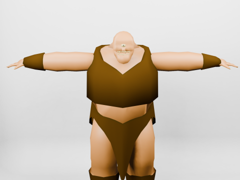 Low Poly Cyclop Modelo 3D