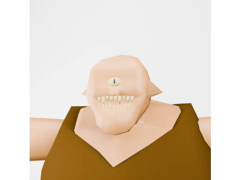 Low Poly Cyclop Model 3D