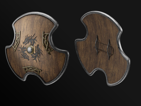 High Quality Medieval Shield 4K 3Dモデル
