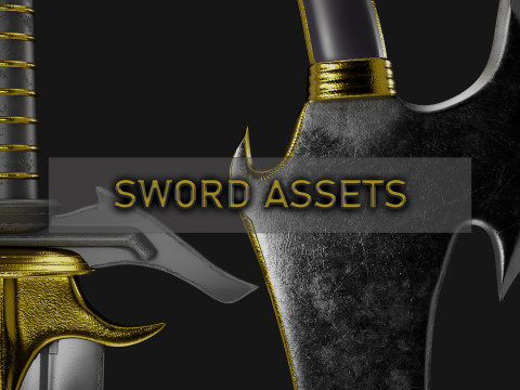 High-Quality Sword Asset with 4K Textures Model 3D