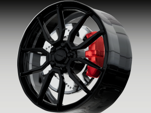 High poly Sports Rim Modèle 3D