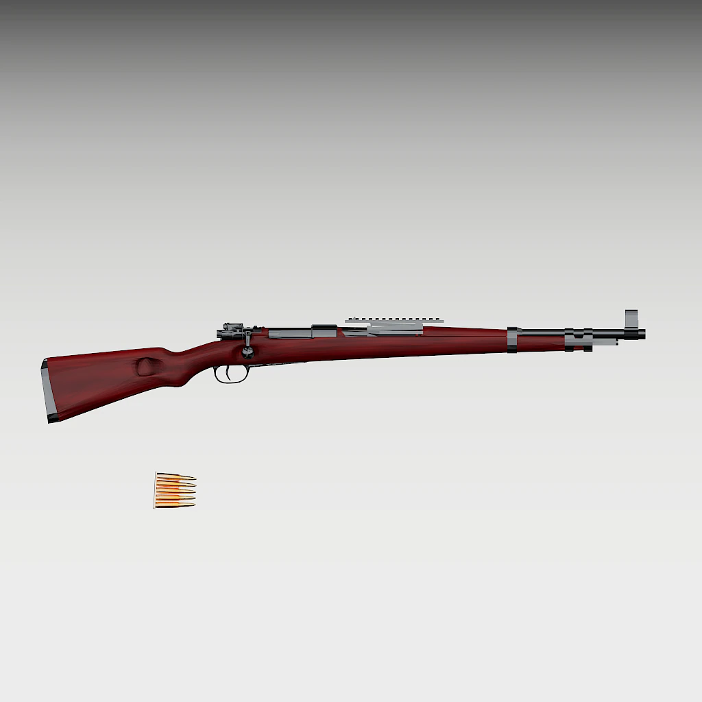 Karabiner98 kruz Kar98K 3D Model .c4d .max .obj .3ds .fbx .stl .blend 