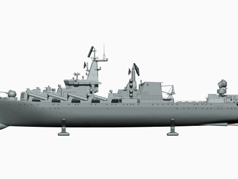 Warship moskva for 3d print 3D 프린트 모델