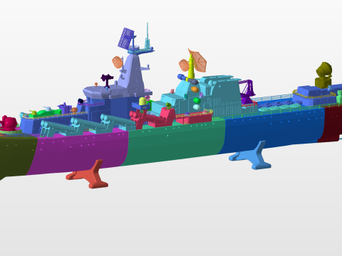 Warship moskva for 3d print 3D 프린트 모델