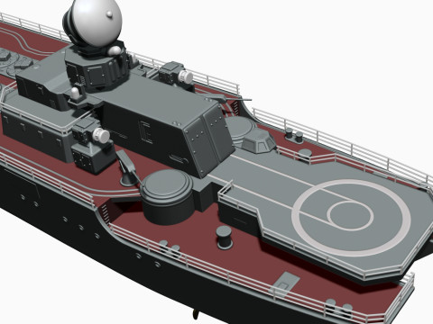 Warship moskva for 3d print 3D 프린트 모델