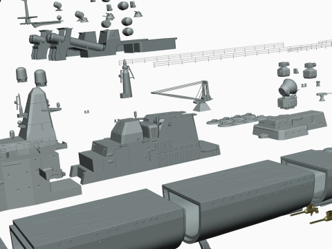 Warship moskva for 3d print 3D 프린트 모델