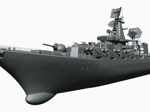 Warship moskva for 3d print 3D 프린트 모델