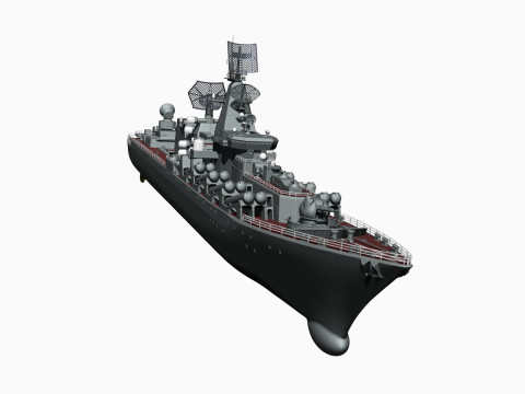 Warship moskva for 3d print 3D 프린트 모델