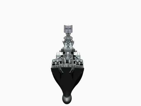 Warship moskva for 3d print 3D 프린트 모델