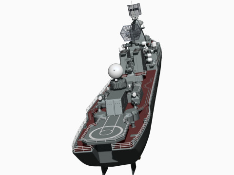 Warship moskva for 3d print 3D 프린트 모델