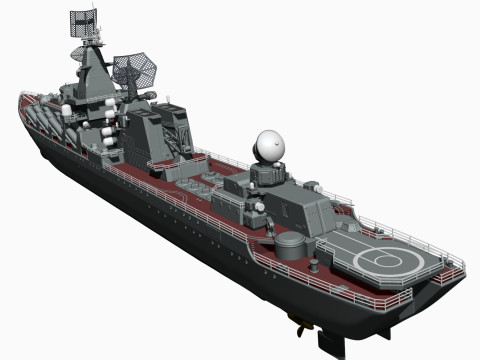 Warship moskva for 3d print 3D 프린트 모델