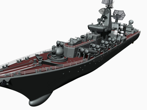 Warship moskva for 3d print 3D 프린트 모델