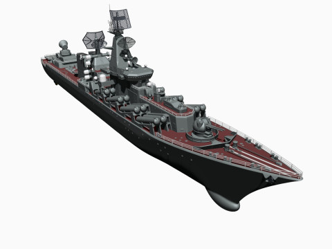 Warship moskva for 3d print 3D 프린트 모델