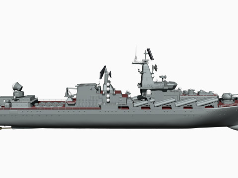 Warship moskva for 3d print 3D 프린트 모델