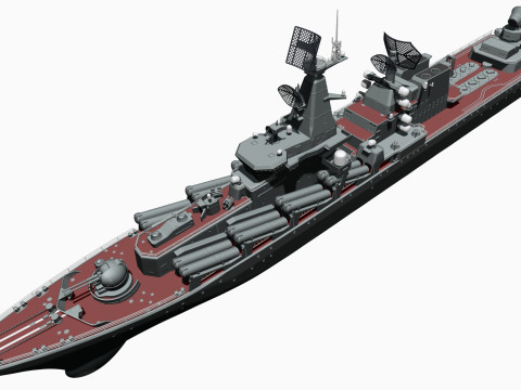 Warship moskva for 3d print 3D 프린트 모델
