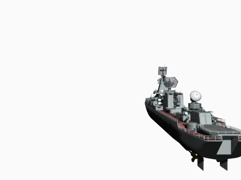 Warship moskva for 3d print 3D 프린트 모델