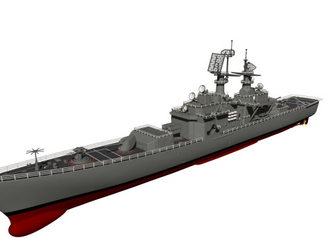 USS California CGN-36 3D 打印模型