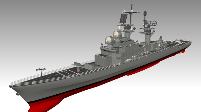 USS Belknap CG-26 3D Принт Модель .c4d .max .obj .3ds .fbx .stl .blend 