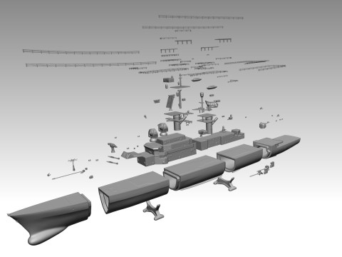 USS Belknap CG-26 3D Принт Модель