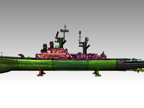 USS Belknap CG-26 3D Принт Модель