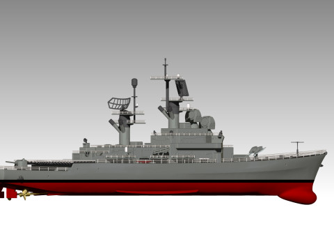 USS Belknap CG-26 3D Принт Модель
