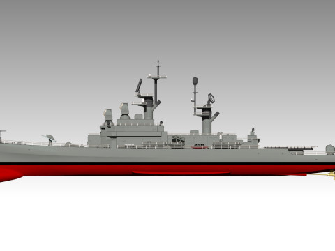 USS Belknap CG-26 3D Принт Модель