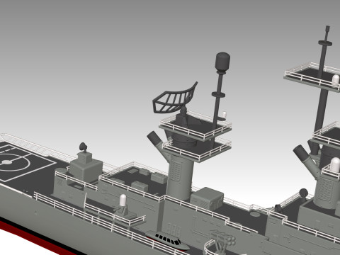 USS Belknap CG-26 3D Принт Модель
