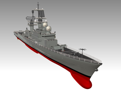 USS Belknap CG-26 3D Принт Модель
