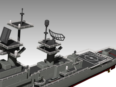 USS Belknap CG-26 3D Принт Модель