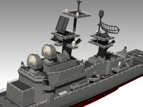 USS Belknap CG-26 3D Принт Модель