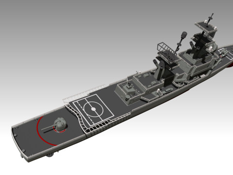 USS Belknap CG-26 3D Принт Модель