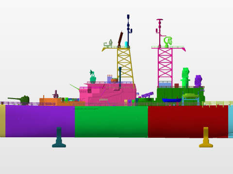 USS Truxtun CGN-35 3D 프린트 모델