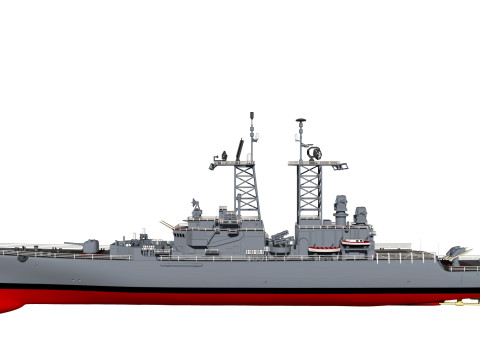 USS Truxtun CGN-35 3D 프린트 모델