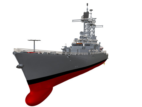 USS Truxtun CGN-35 3D 프린트 모델