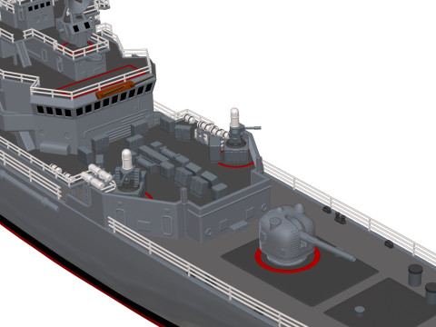 USS Truxtun CGN-35 3D 프린트 모델