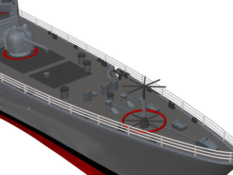USS Truxtun CGN-35 3D 프린트 모델