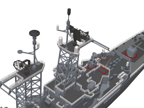 USS Truxtun CGN-35 3D 프린트 모델