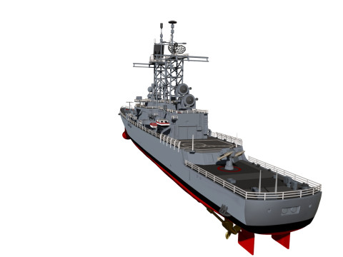 USS Truxtun CGN-35 3D 프린트 모델