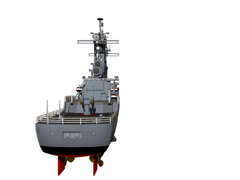 USS Truxtun CGN-35 3D 프린트 모델
