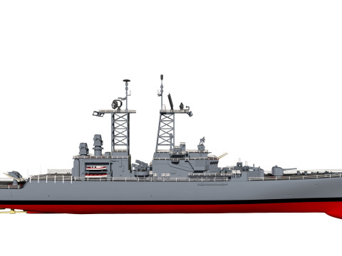 USS Truxtun CGN-35 3D 프린트 모델