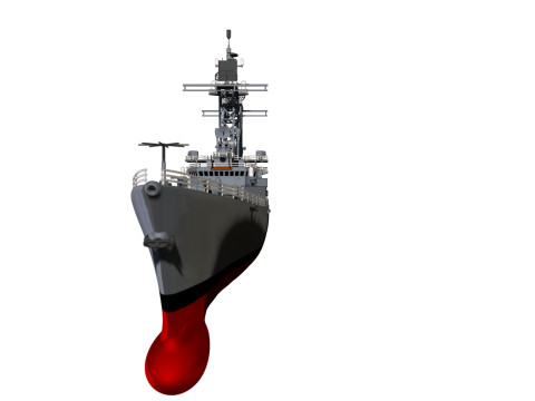 USS Truxtun CGN-35 3D 프린트 모델
