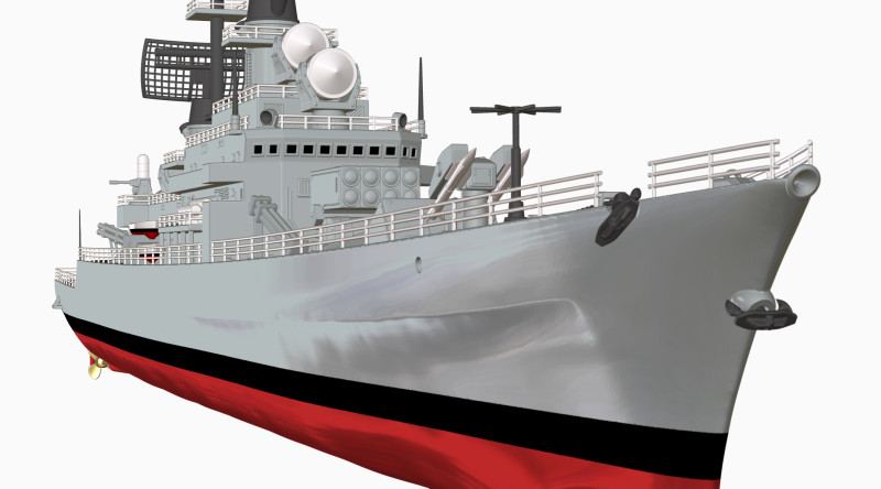 USS Leahy DLG-16 3D 打印模型 .c4d .max .obj .3ds .fbx .stl .blend 