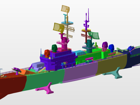 USS Leahy DLG-16 3D 打印模型