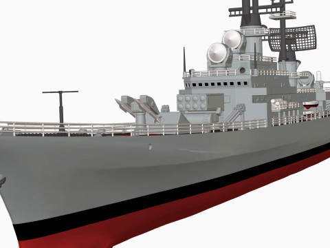 USS Leahy DLG-16 3D 打印模型