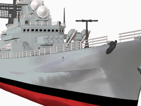 USS Leahy DLG-16 3D 打印模型